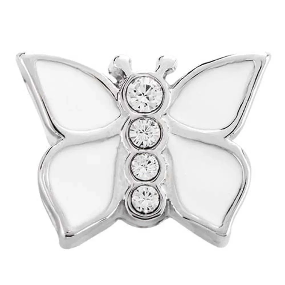 Origami Owl Silver Opalescent Butterfly Slider Swarovski Crystals - New in Bag - Picture 1 of 3